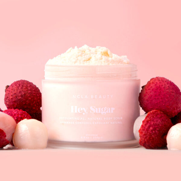 Raise a glass to smooth skin! This lychee martini body scrub is the perfect cocktail of exfoliation and hydration.