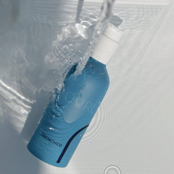 Drenched co-wash serves as a conditioning cleanser for your strands.