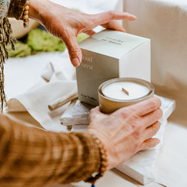 The perfect candle for intention setting, this candle has a tropical, woodsy scent.