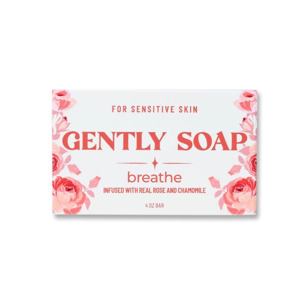 A rose-infused cocoa butter bar soap for sensitive skin