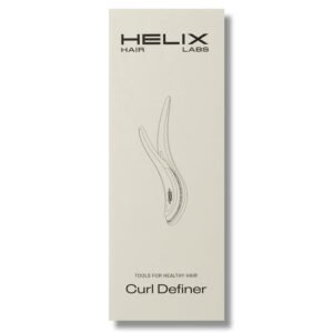 A heat-free styling tool for naturally curly hair to achieve well-defined, long lasting curls.