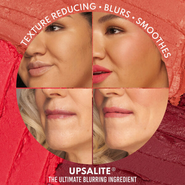 A buildable, soft matte formula that blurs and smooths cheek and lip with all day wear.